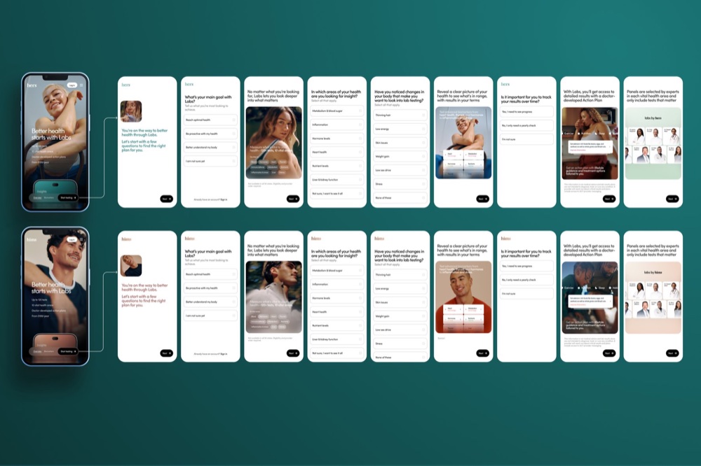Labs consultation flow screens